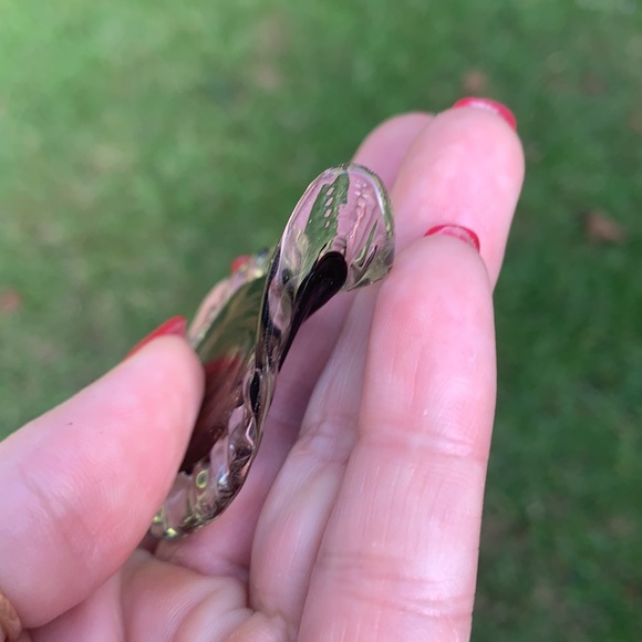 Large Dichroic Swirl Glass Pendant - Picture 8 of 17